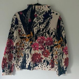 Aldomartins for Anthropologie floral sweater small